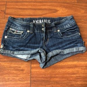 Dark jean shorts